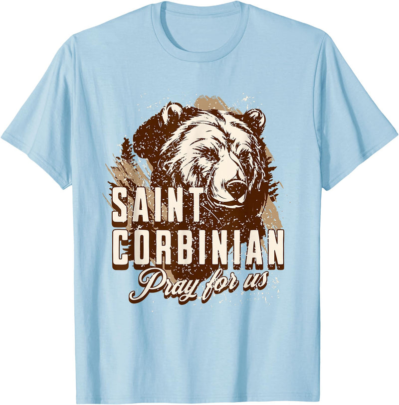 Happy Catholics St Corbinian German Saints German Catholic Bear T-Shirt - Baby Blue