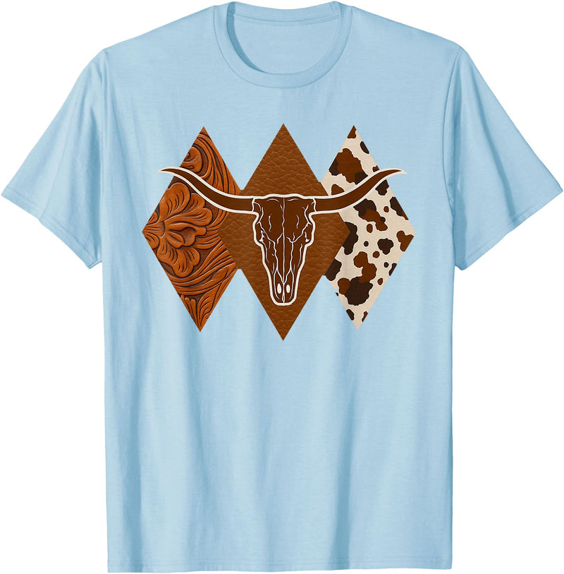 Boho Bull Skull Rodeo Culture Cowgirl Cowboy Gifts Boho Cow Skull Western Country Longhorn Country Concert T-Shirt - Baby