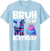 Llama Lover Gift Co. Bruh Its My Birthday Llama Pinata T-Shirt - Baby Blue