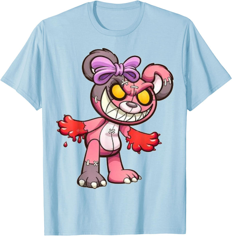 Teddybär Bad and Cute Teddy Bear T-Shirt - Baby Blue
