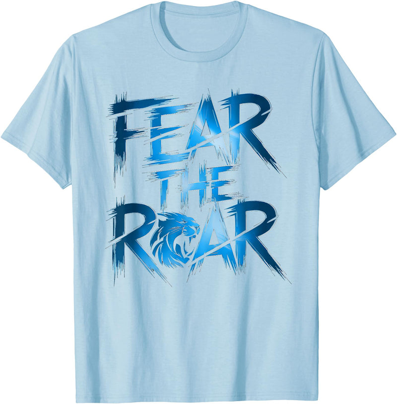 Lions Tshirt Men Women Blue Animal School Sport Fan Lion T-Shirt - Baby Blue