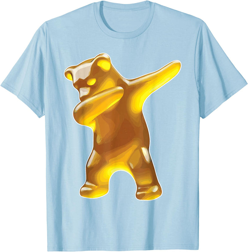 Gummy Bear TShirt Designs by ZAR Gummy Bear, Yellow Gummy Bear, Dabbing Gummy Bear T-Shirt - Baby Blue
