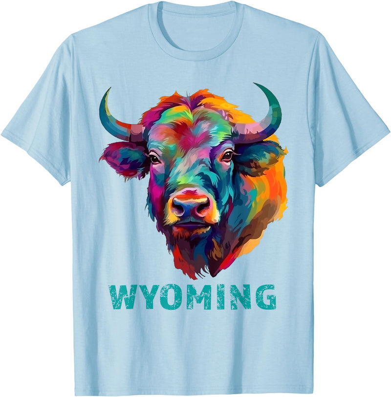 Love Wyoming Accessories, Apparel and Home Decor Wyoming American Bison Lover Buffalo for Men Women Souvenir T-Shirt - Baby