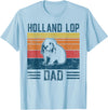 Best Rabbit Dad Men - Vintage Holland Lop T-Shirt in Baby Blue