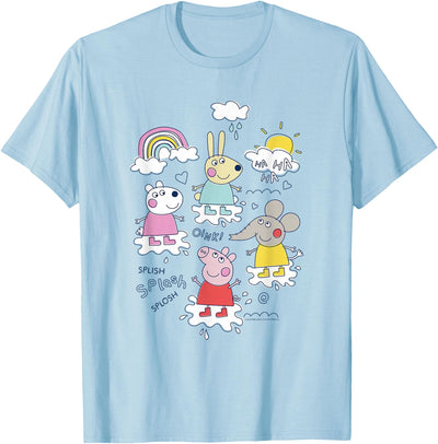 Splish Splash Splosh Friends Playing In Puddles T-Shirt