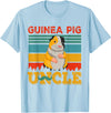 Rodent Father's Day Costume Vintage Retro Guinea Pig Uncle Matching Rodent Lover Family T-Shirt - Baby Blue