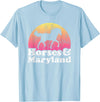 Horses and Maryland Apparel Co Horse and Maryland Women or Girls Horses T-Shirt - Baby Blue
