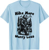 Outpost Scouting Gear by Giant Step Design Co. Hike More Worry Less Funny Cub Scouts BSA Hiking Bear T-Shirt - Baby Blue