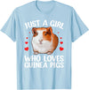 Guinea Pig Gift Guinea Pig Accessories & Stuff Cute Guinea Pig For Women Girls Hamster Pet Guinea Pig Lover T-Shirt - Baby Blue