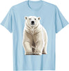 Polar bear for Men Women Design byMH Polar Bear T-Shirt - Baby Blue