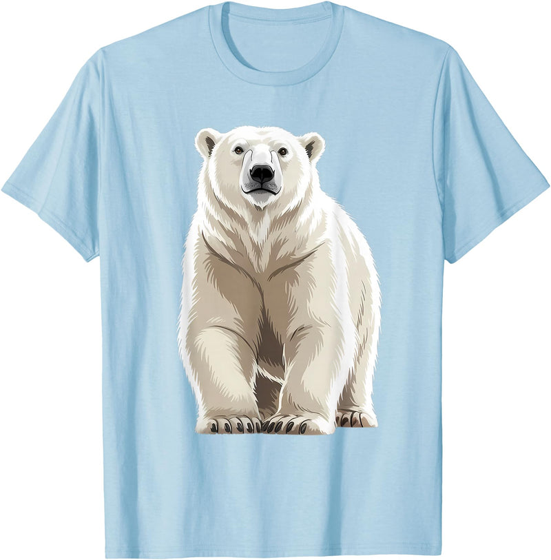 Polar bear for Men Women Design byMH Polar Bear T-Shirt - Baby Blue