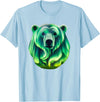 Northern Lights Polar Bear Clothes Aurora Borealis Alaska Northern Lights Polar Bear T-Shirt - Baby Blue