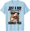 Funny Guinea Pig Pet Lover Rodent Lover Graphics Funny Guinea Pig Pet Lover Rodent Animal Just a Boy Who T-Shirt - Baby Blue