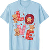 Love Teddy Bear Girl Valentine Women Cute Teddy Bear Women Valentines Shirt Girl Love Heart T-Shirt - Baby Blue