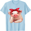 Fabulous Farm Animals Shirts Red Bandanna Pig Funny I Love Piggy T Shirt T-Shirt - Baby Blue