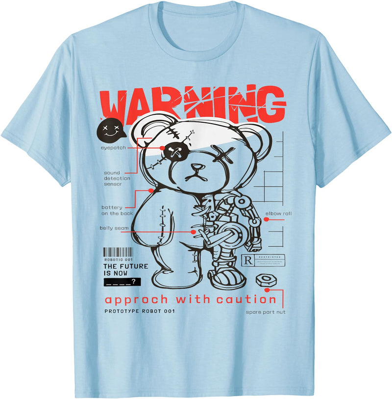 Prototype Robot Teddy Bear Funny T-Shirt - Baby Blue
