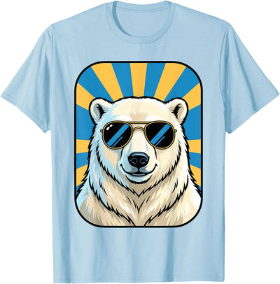 Funny Polar Bear Wearing Sunglasses Animal Humour Jokes T-Shirt
