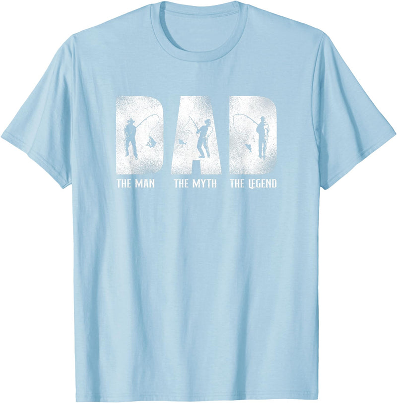 Fishing Fisherman Fisher HD0 Fishing Dad Father T-Shirt - Baby Blue