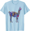 We Love Llamas & Alpacas - Peru Souvenirs Co. Peru Souvenir Llama Alpaca Flowers Peruvian Souvenir T-Shirt - Baby Blue