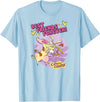 Cartoon Network Cow and Chicken Best Friends T-Shirt, Men's Blue Short Sleeve Cartoon Character T-Shirt, Small - Baby Blue