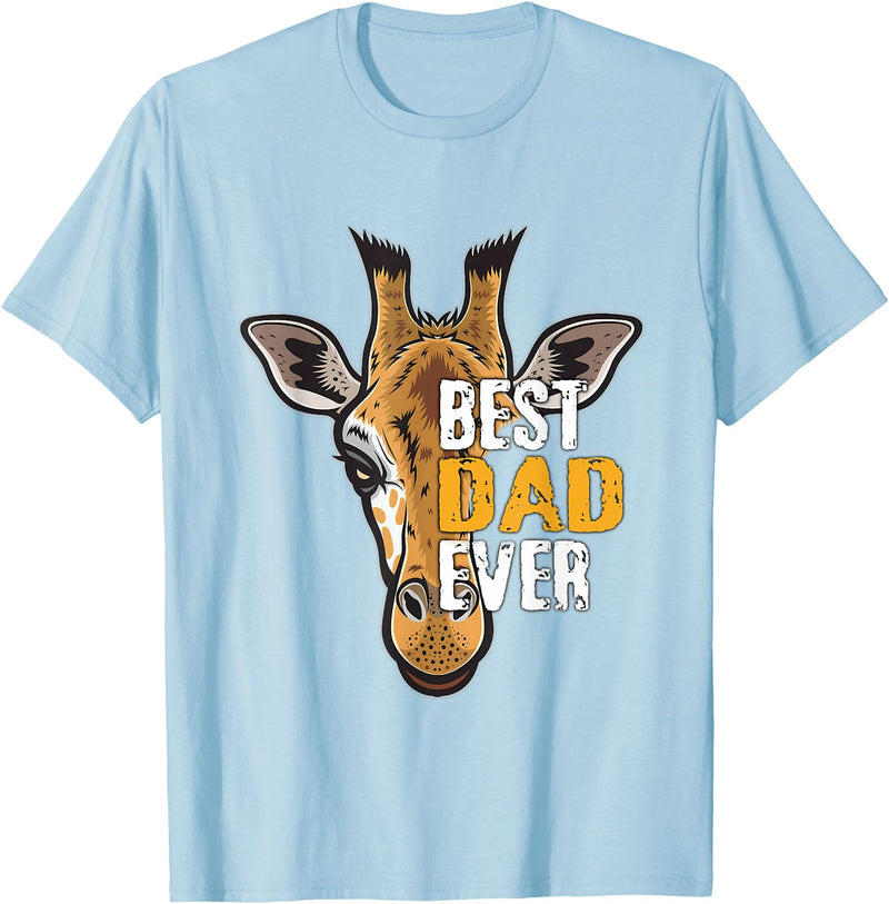 Giraffe shirt for dad, Giraffe costume for mens Giraffe shirt for father, Giraffe shirt for father birthday T-Shirt - Baby Blue
