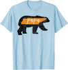 Tennessee State Flag and Home Vintage Shirt Co. Mens Papa Bear Tennessee State Flag Vintage Dad Shirt T-Shirt - Baby Blue
