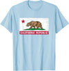 Graphic Club Inc. California Republic Flag - CA - Distressed Design - Classic T-Shirt - Baby Blue