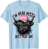 Cool Funny Gag Gifts Design Tee for Men Women I'm Head Heffa Just Ask Me Bossy Highland Cow Baseball Cap T-Shirt - Baby Blue