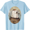 Polar bear Sailor Oil paint Inspired Cool Captain Polar Bear T-Shirt - Baby Blue