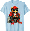 Funny Hip Hop Music lover Hip Hop Teddy Bear Rap Music T-Shirt - Baby Blue