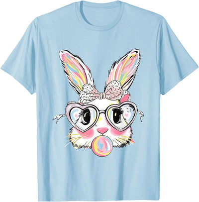 Bubblegum Bunny with Heart Glasses T-Shirt