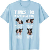 Funny Mini Pigs For Mini Pig Lover Things I Do Mini Pig Lover Mini Pigs T-Shirt - Baby Blue