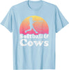 Softball and Cows Apparel Co Softball and Cows Women or Girls Cow T-Shirt - Baby Blue