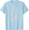 Retro Funny 90s Rabbit Bunny Howling to the Moon Graphic T-Shirt in Baby Blue
