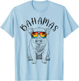 Funny Swimming Pigs It's Better in the Bahamas Bahamas Pig Bahamas Souvenir Family Vacation Trip T-Shirt - Baby Blue