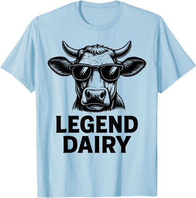 Legend Dairy Cool Cow Sunglasses Funny Farming Cow Pun T-Shirt