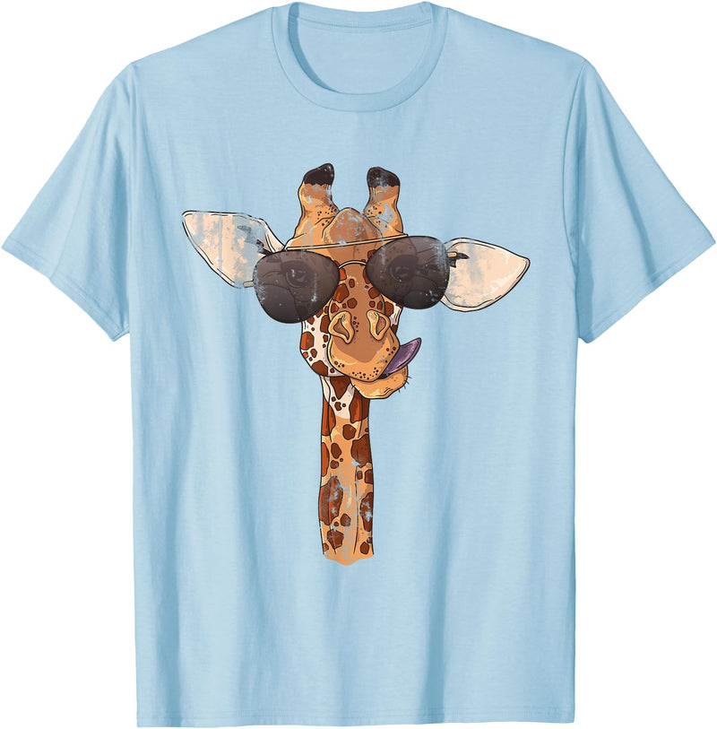 Giraffe Quotes Sunglasses Giraffe T-Shirt - Baby Blue
