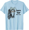 Girl Horse Shirts by Southerngal Cute Horse Love Girl Shirt Barn Hair Don't Care Cowgirl Gift T-Shirt - Baby Blue