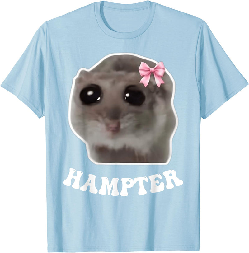 Hampter Sad Hamster Meme Hamster Lover Oddly Specific Memes T-Shirt - Baby Blue