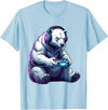 Funny Graphic Gamers tee Polar Bear Funny Video Games Polar Bear T-Shirt - Baby Blue