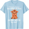If Swearing Burned Calories I'd Be Funny Pig Tee If Swearing Burned Calories I'd Be A Skinny Funny Pig Lover T-Shirt - Baby Blue