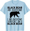 Cool American Black Bear Lovers gifts costume Black Bear Tee Funny American Bear Lover Animal T-Shirt - Baby Blue