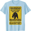 Montana Wildlife Nature Apparel Funny Glacier National Park Grizzly Brown Bear Souvenir Gift T-Shirt - Baby Blue