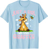 Funny Giraffe Gifts & Designs Just A Girl Who Loves Giraffes Cute Baby Giraffe T-Shirt - Baby Blue