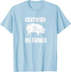 Pig Gifts for Men Women Boys Girls Toddlers by RJ - Unisex Adults Black Cotton 65% Polyester 35% Modern Animal Print Crew Neck Short Sleeve T-Shirt - Small - Office, Work - Casual - 1 Count - Baby Blue