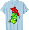 Urban Empyre Gummy Bear Candy Red Green T-Shirt - Baby Blue