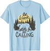 Funny Bear Themed Apparel & Accessories The Woods are Calling Cool Nature Bear Graphic T-Shirt - Baby Blue