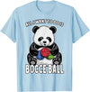 Grandio Design Cute Funny Animal Lover Gifts Panda Bocce Ball All I Want To Do Is Cute Funny Bear Player T-Shirt - Baby Blue