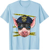 Wowsome! Pig Police Farmer Pig Farm Animal Lover T-Shirt - Baby Blue