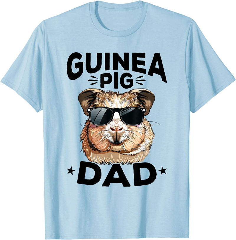 Funny Guinea Pig Pet Lover Rodent Lover Graphics Funny Guinea Pig Pet Lover Rodent Animal Guinea Pig Dad T-Shirt - Baby Blue